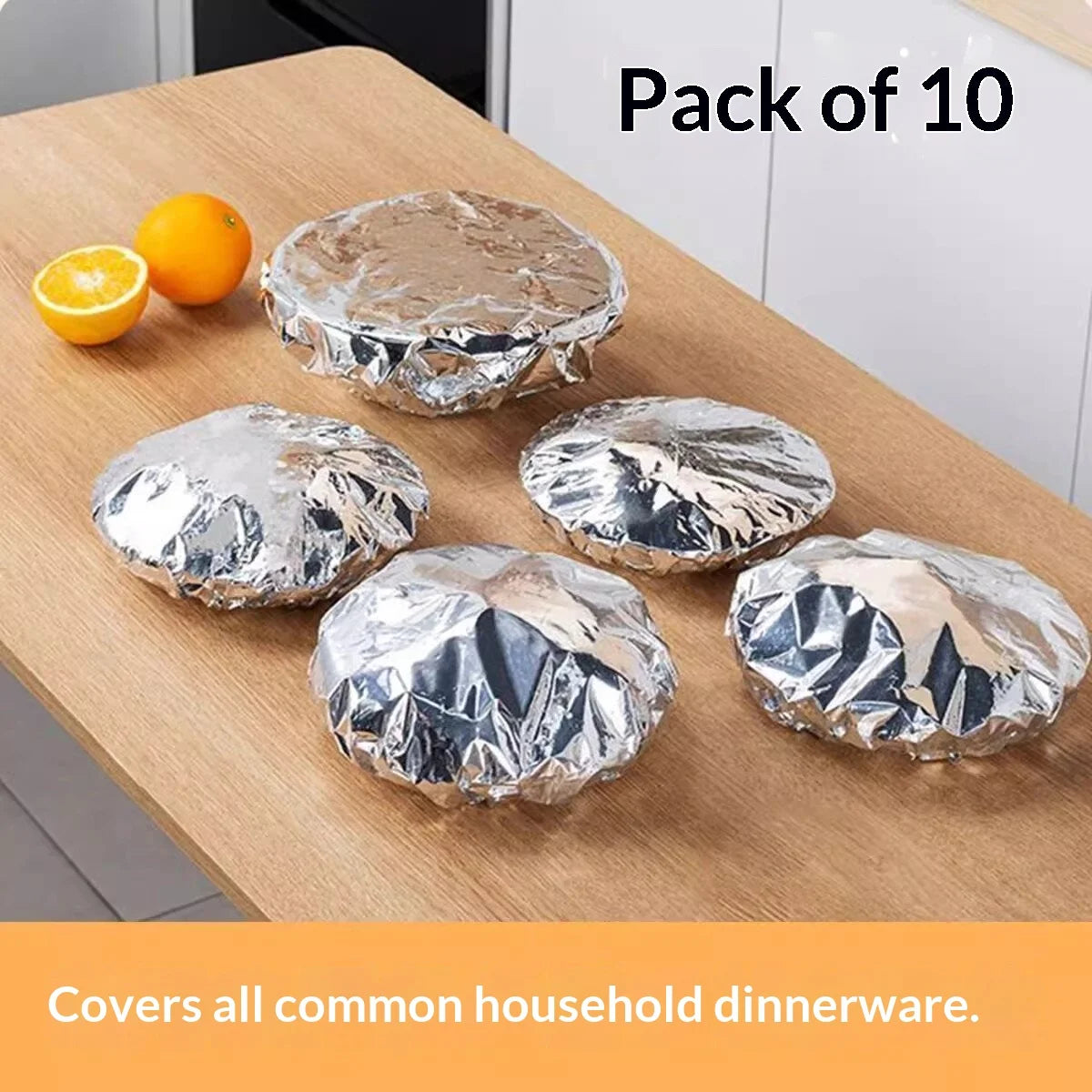 Reusable Aluminum Foil Bowl Covers – Elastic Microwave Lids