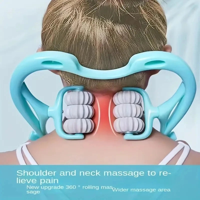 OREADEX 4-Wheel Manual Neck & Shoulder Kneading Massager