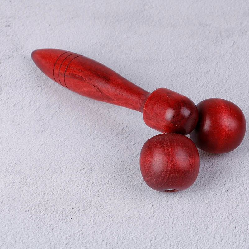 Wooden Face & Neck Roller Massager – Natural Wood Tool