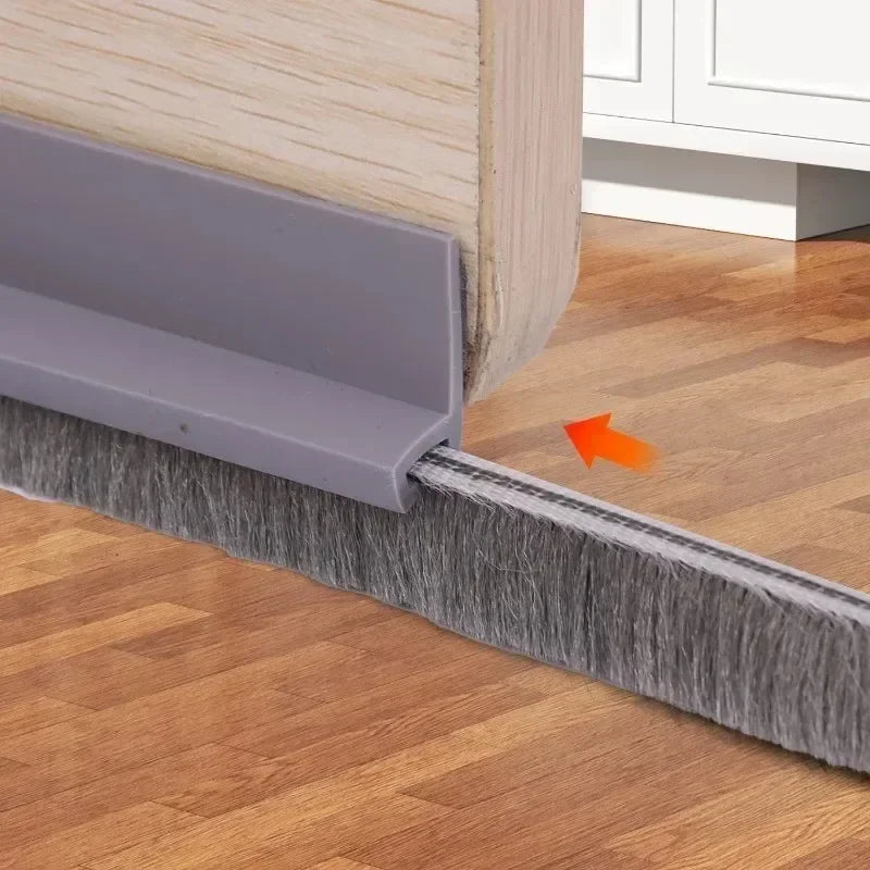Door Draft Stopper Brush Seal Strip – Dust, Insect & Sound Block