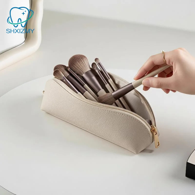 PU Leather Pencil Pouch – Waterproof Metal Zipper Case