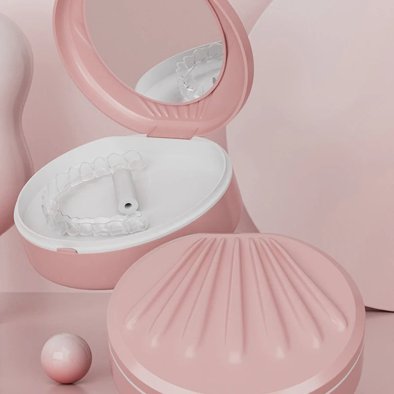 Aligner Case with Mirror – Retainer & Mouth Guard Organizer