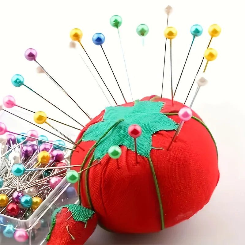 98pcs Mixed Color Metallic Large Head Sewing Pins Set