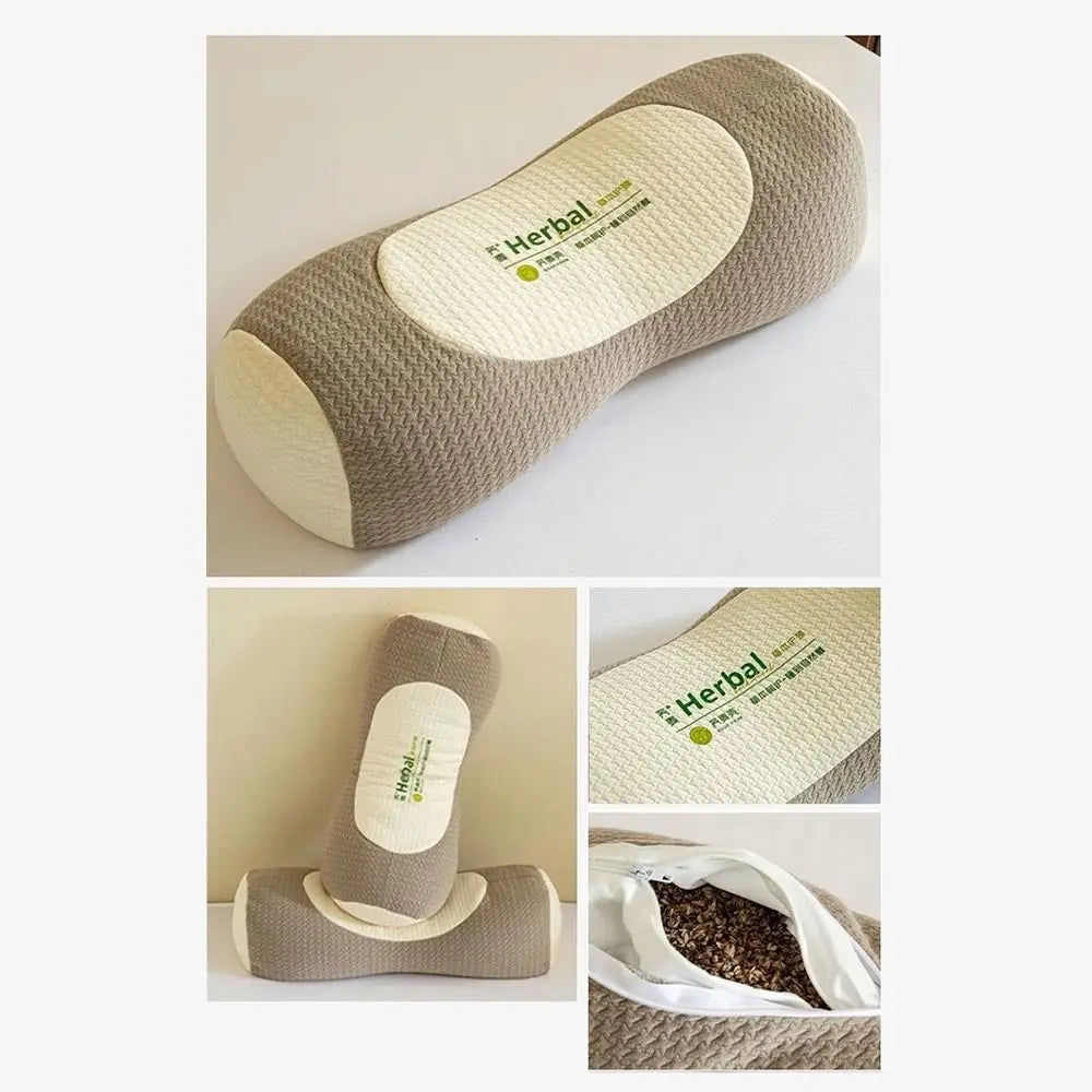 Cylindrical Buckwheat Neck Pillow – Ergonomic Memory Foam Support