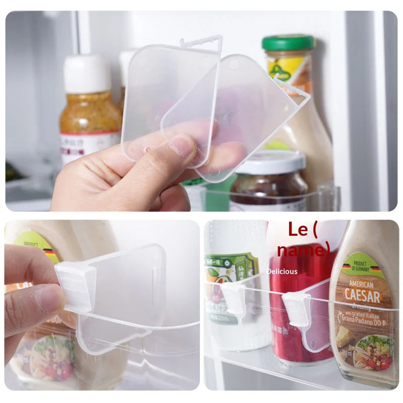 Adjustable Clear Fridge Divider Clips – Shelf Organizer