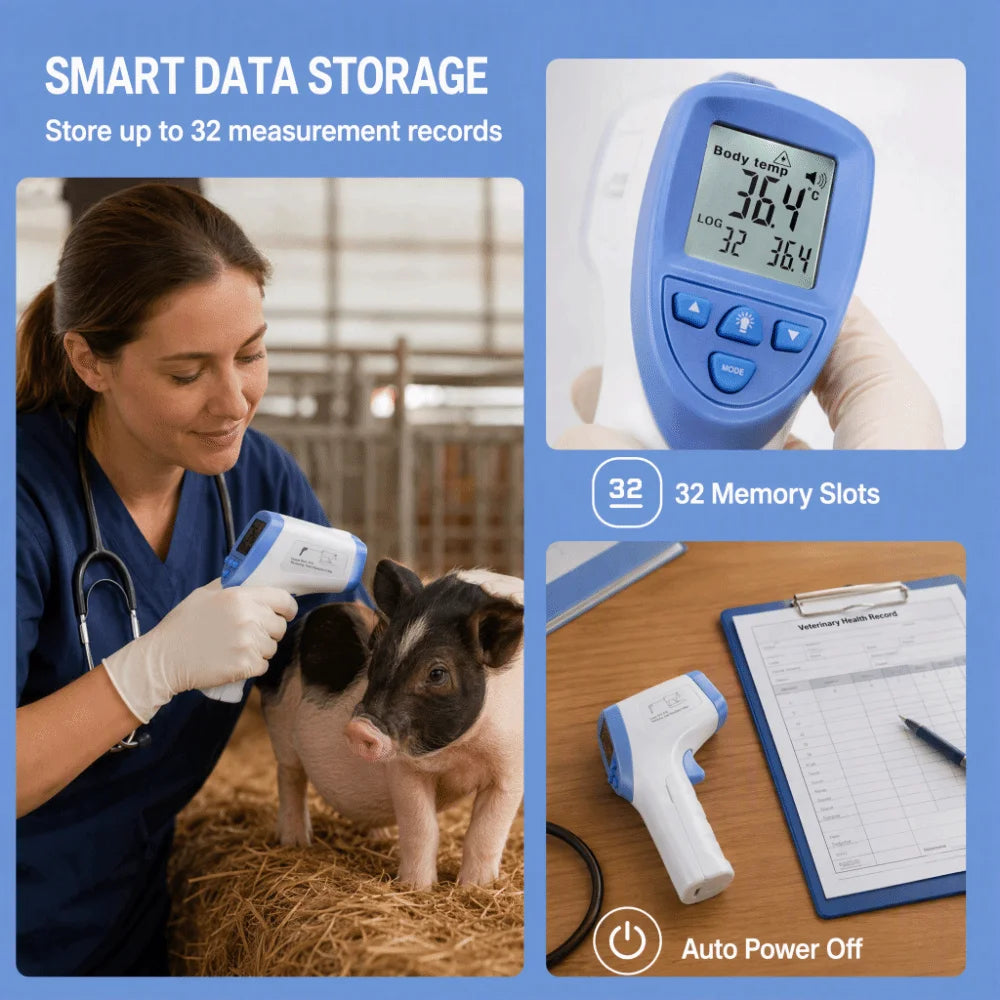 Veterinary Infrared Thermometer – Non-Contact Animal Temp Gun