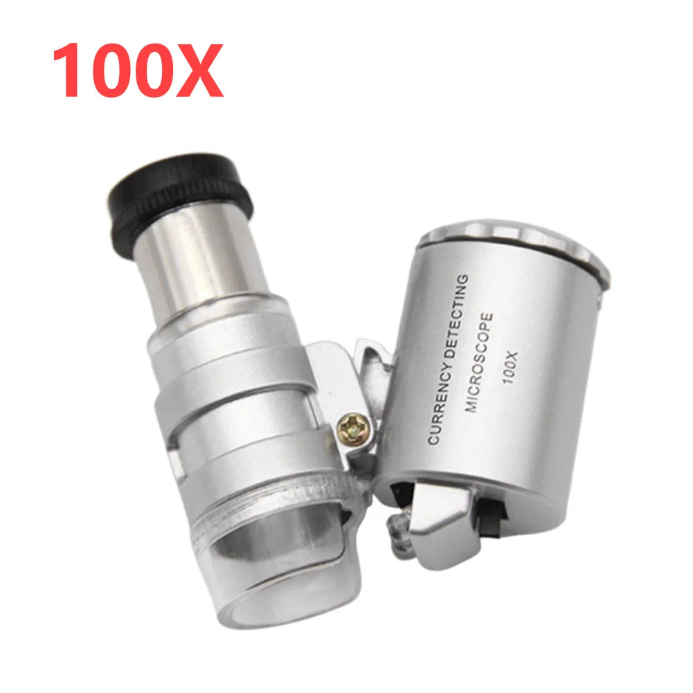 VODOOL Mini LED Pocket Microscope – Handheld Jeweler Loupe