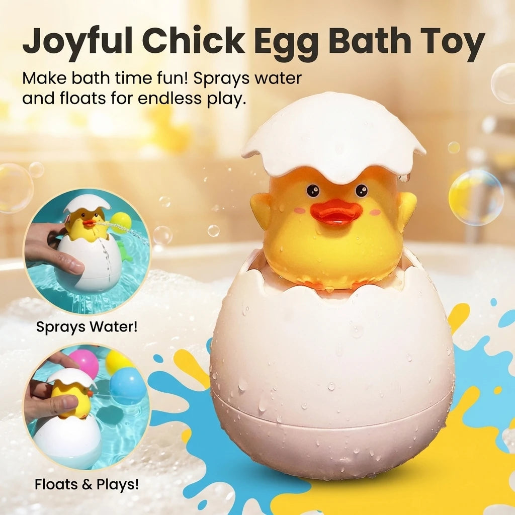 Baby Dinosaur Egg Bath Toy – Silicone Water Spray Squirt Toy