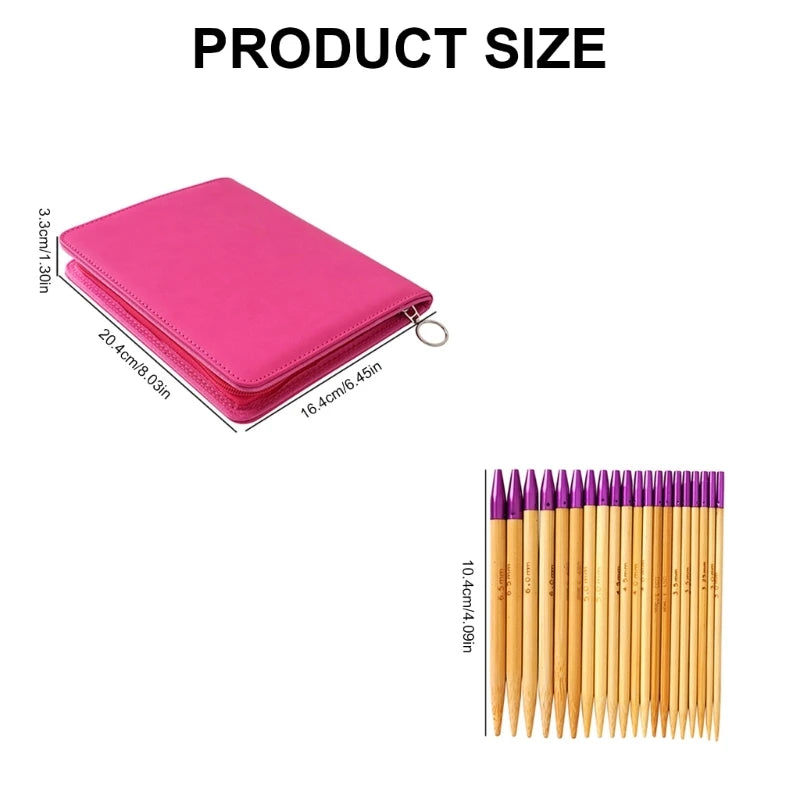 Interchangeable Circular Knitting Needle Set – Bamboo & Metal