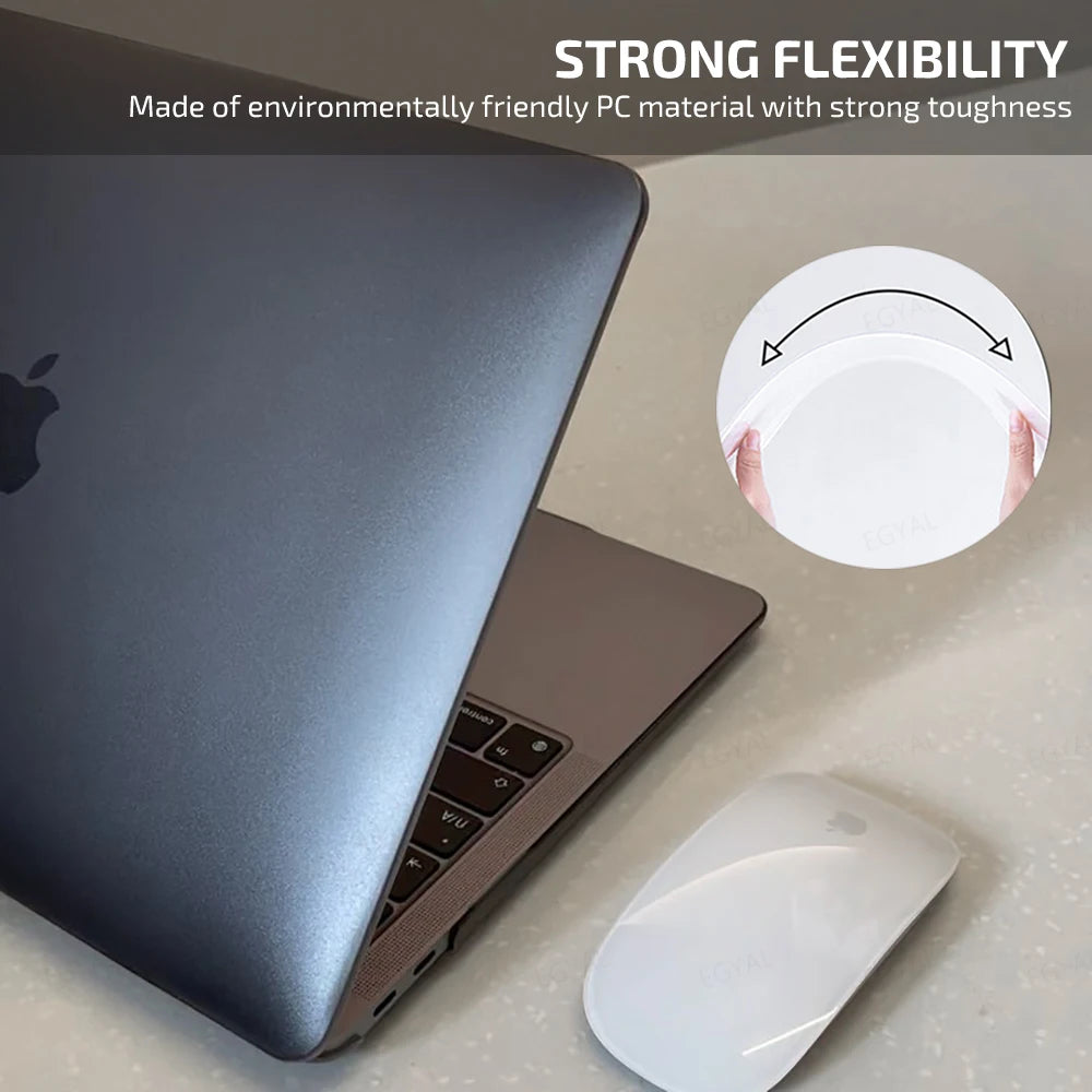 EGYAL No-Fingerprint Hard Case MacBook Air 13 15 Pro 14 M1 M2 M4