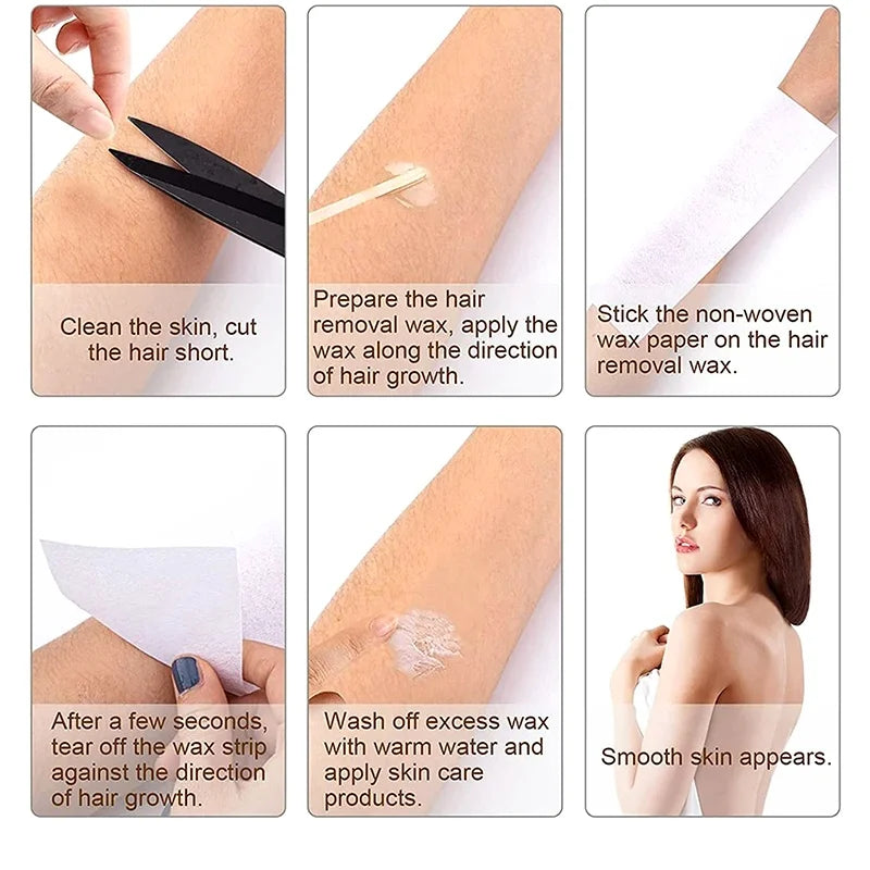 Non-Woven Hair Removal Waxing Strips 20/50/100 Pcs