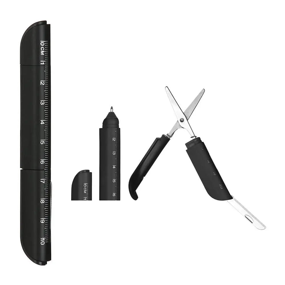 Multifunction Ballpoint Pen with Ruler – 6 Colors, 1.0mm