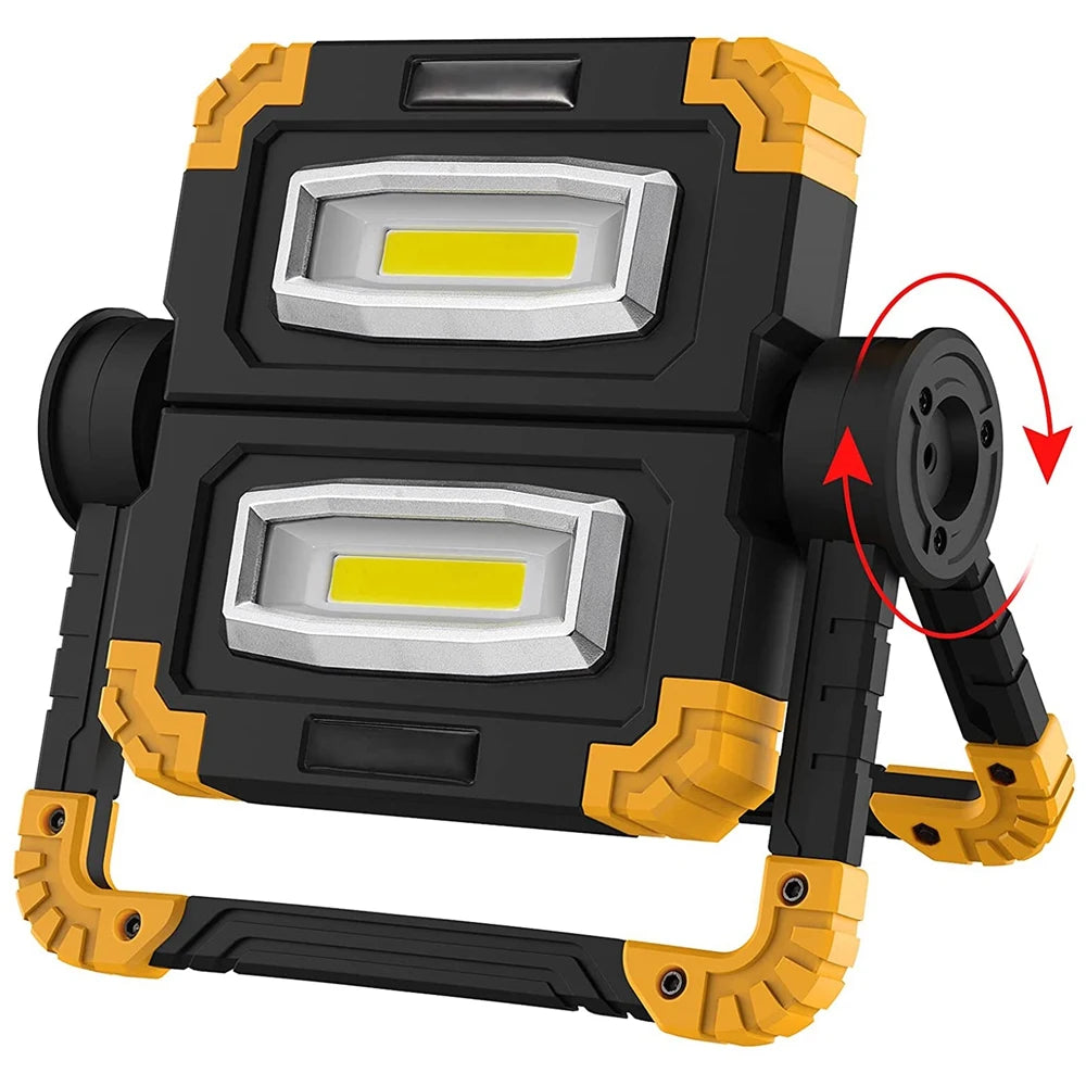 Rechargeable LED Work Light Foldable 360° Flood Light Stand