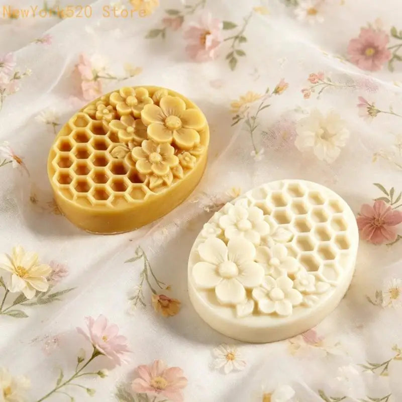 3D Flower Oval Silicone Soap Mold for Handmade Crafts
