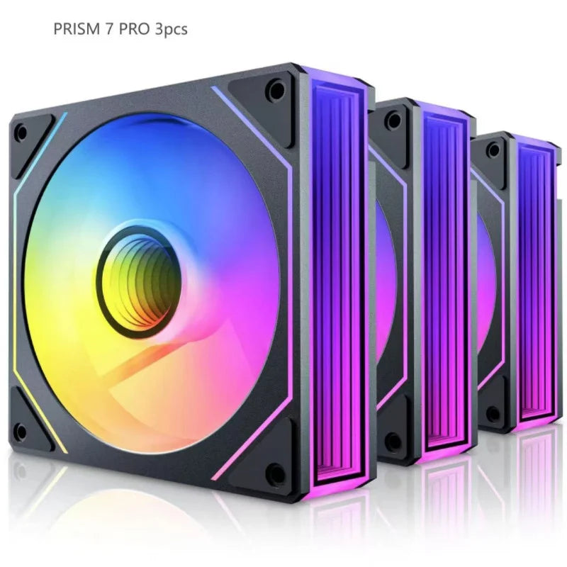 PRISM 7 PRO 120mm ARGB PWM PC Case Fans 3-Pack | 52.4CFM