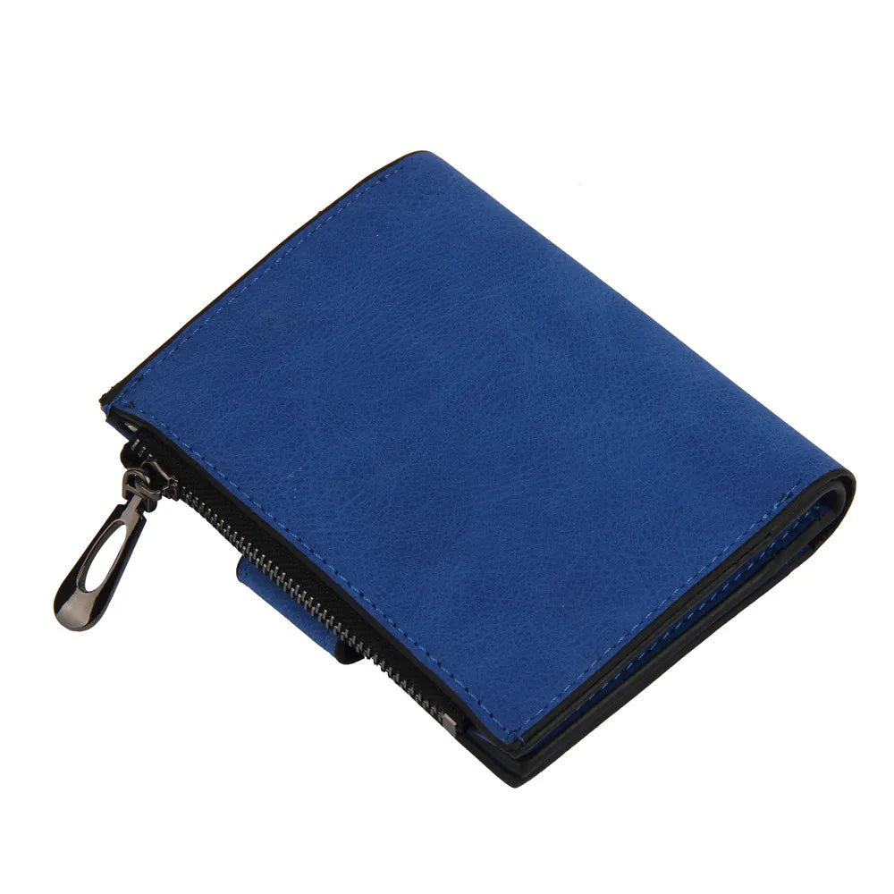 Women's Bifold Wallet Compact Card Holder with Clear Window