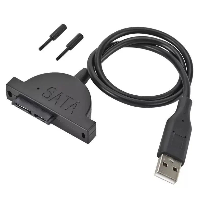 USB 2.0 SATA 13-Pin Optical Drive Adapter Cable for Laptop
