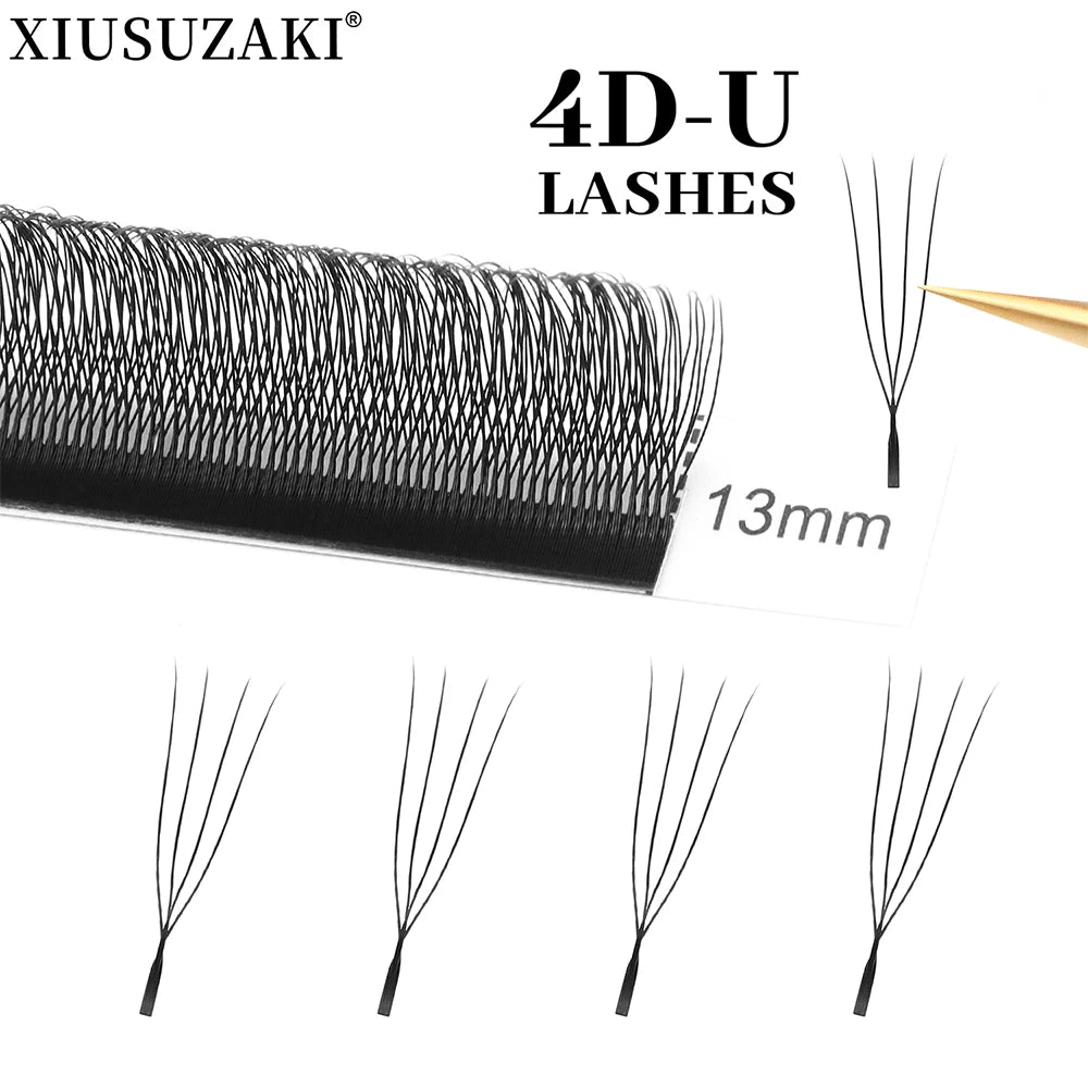 XIUSUZAKI 3D–6D U-Shaped Mink Premade Volume Fan Lash Extensions