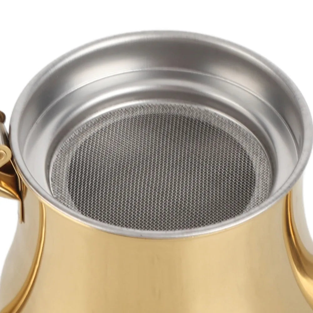 500ml Stainless Steel Tea Kettle with Mesh Filter – Gold