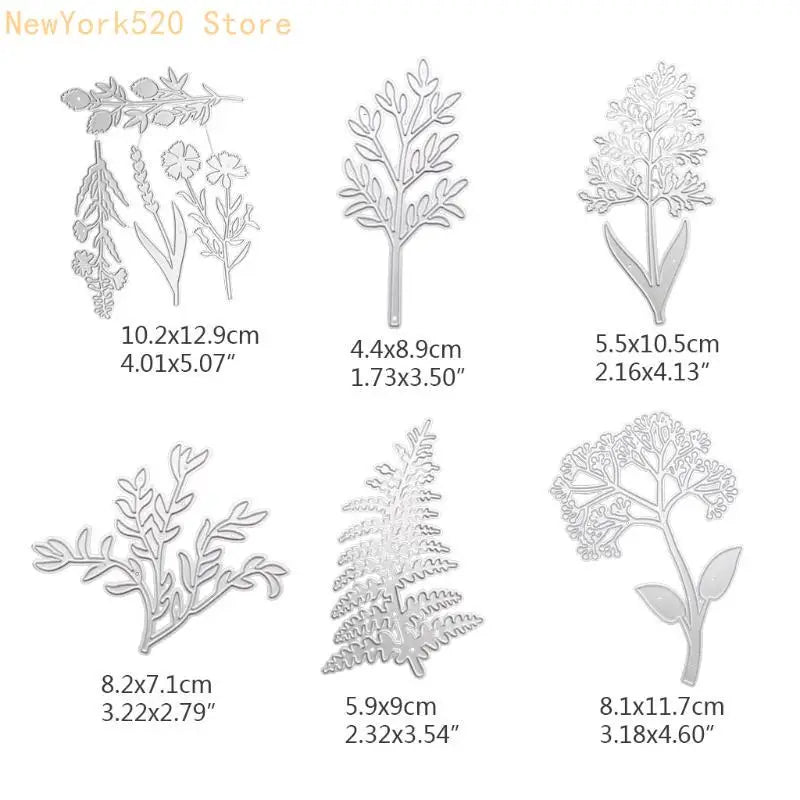 Plant Metal Cutting Dies for Card Making & Scrapbooking