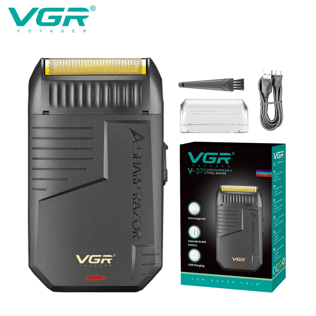 VGR V-375 Electric Foil Shaver & Beard Trimmer for Men