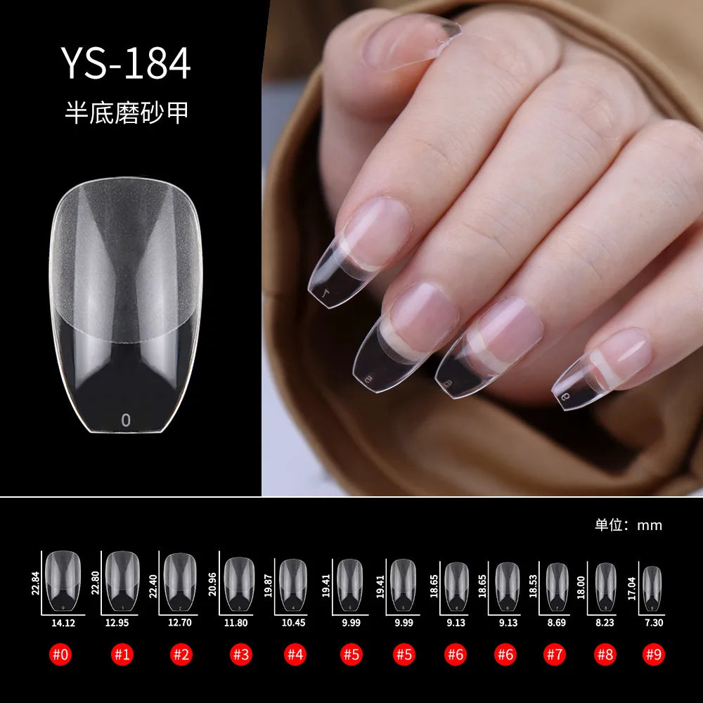 100/500pcs Half French Acrylic Nail Tips UV Gel DIY Manicure