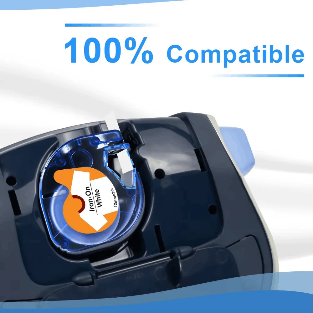 Dymo LetraTag Compatible Fabric Iron-On Tape 12mm – 3/10/20 Pack