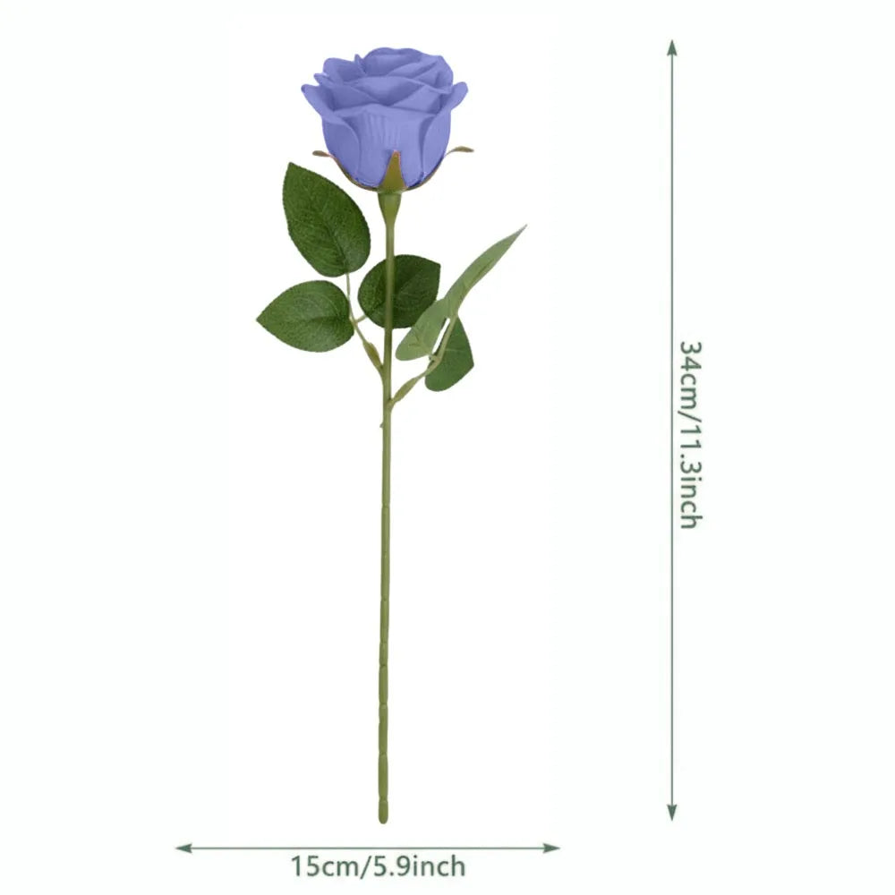 Silk Rose Artificial Bouquet – Realistic Faux Flower Home Decor