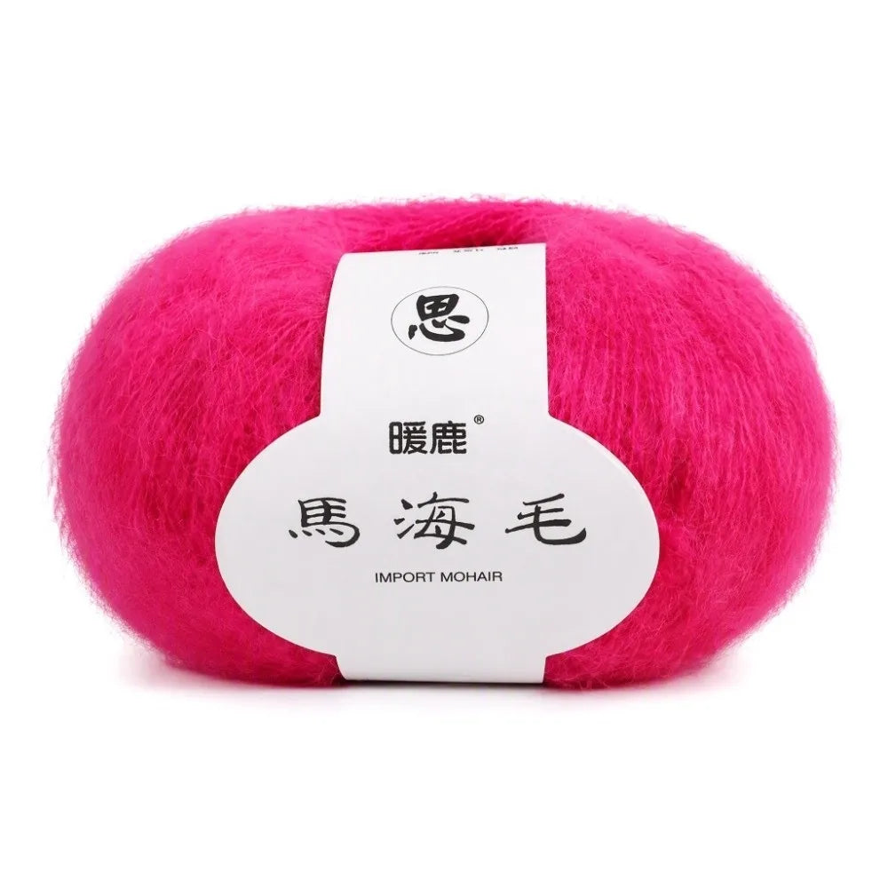 Soft Mohair Wool Blend Yarn Rose Red – Knitting & Crochet