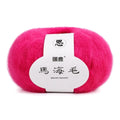 Soft Mohair Wool Blend Yarn Rose Red – Knitting & Crochet