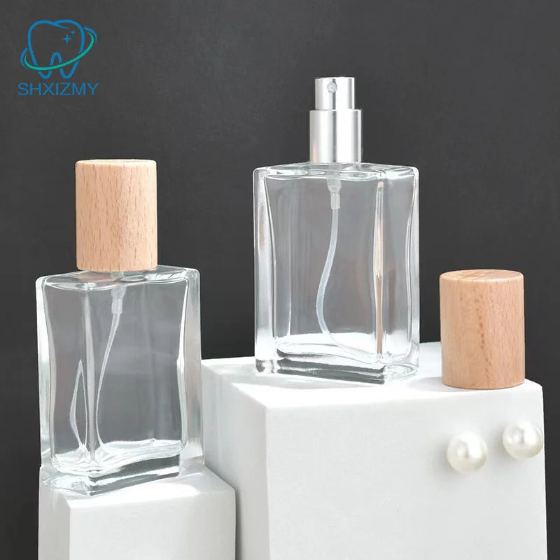 Square Glass Refillable Perfume Spray Bottle 15/30/50ml