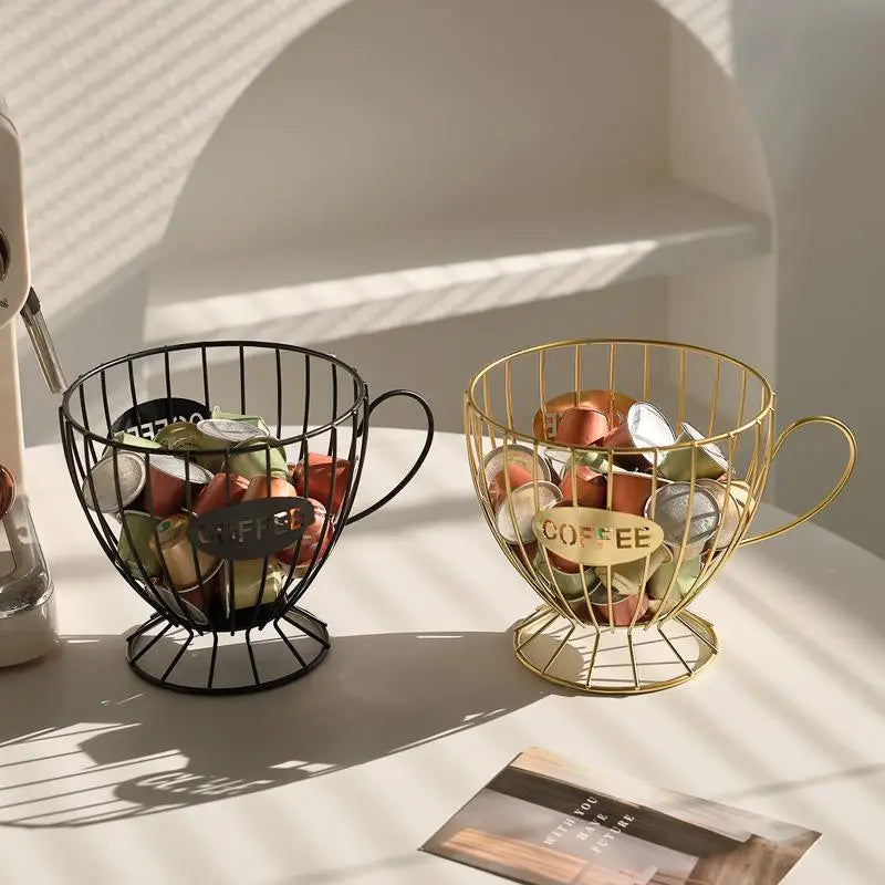 Metal Coffee Cup Pod Organizer – Large Capacity Holder