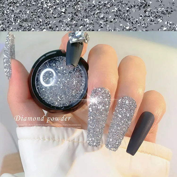 Crystal Broken Diamond Nail Glitter Powder – High Gloss Sparkle
