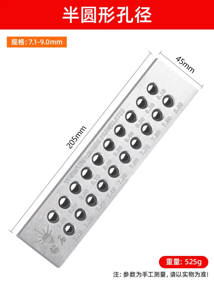 Tungsten Steel Wire Drawing Board – Semi-Circular & Square