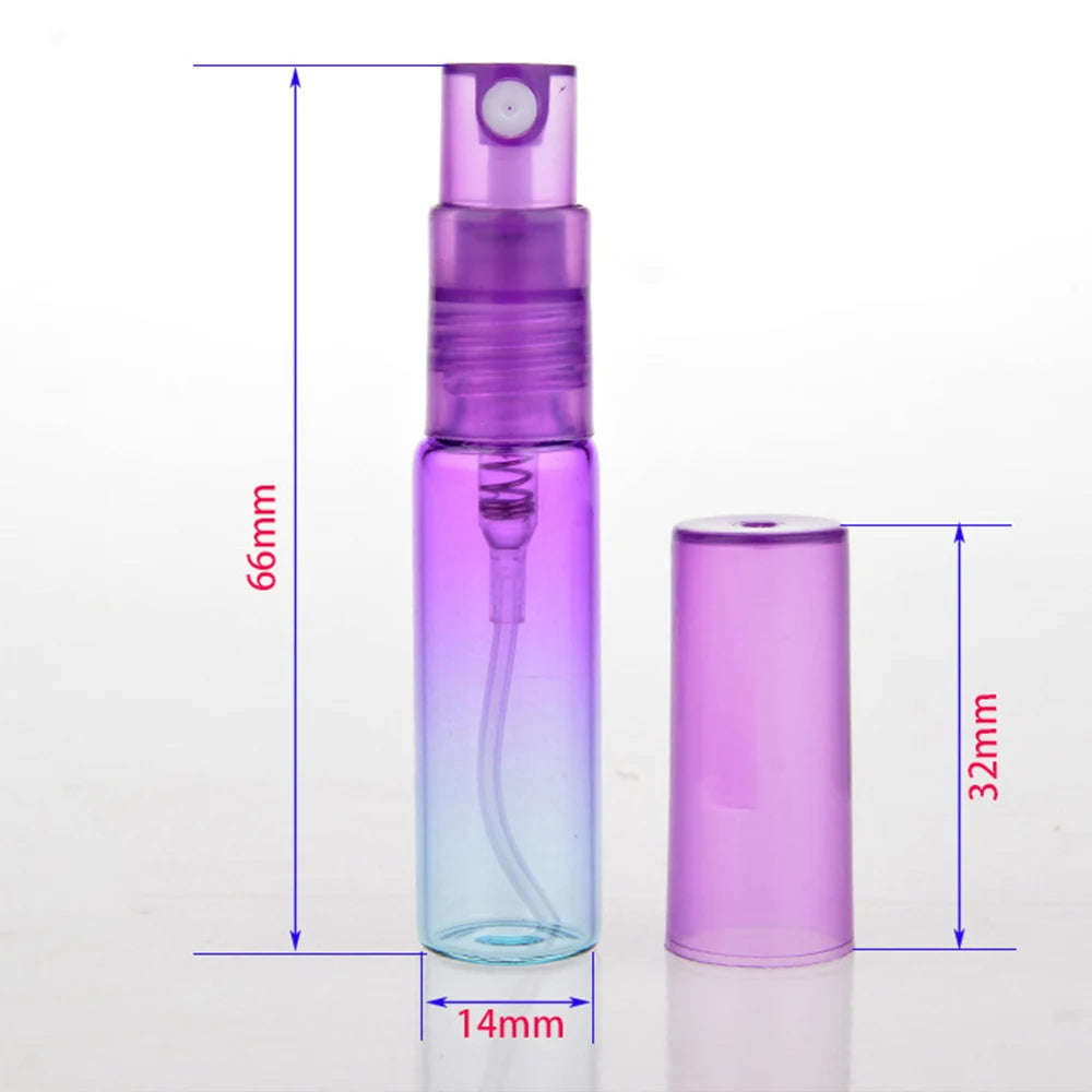 10-Pack Gradient Refillable Spray Bottles for Perfume & Makeup