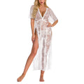 Women's Lace Nightgown & Briefs Set – Deep V Sheer Sleep Dress