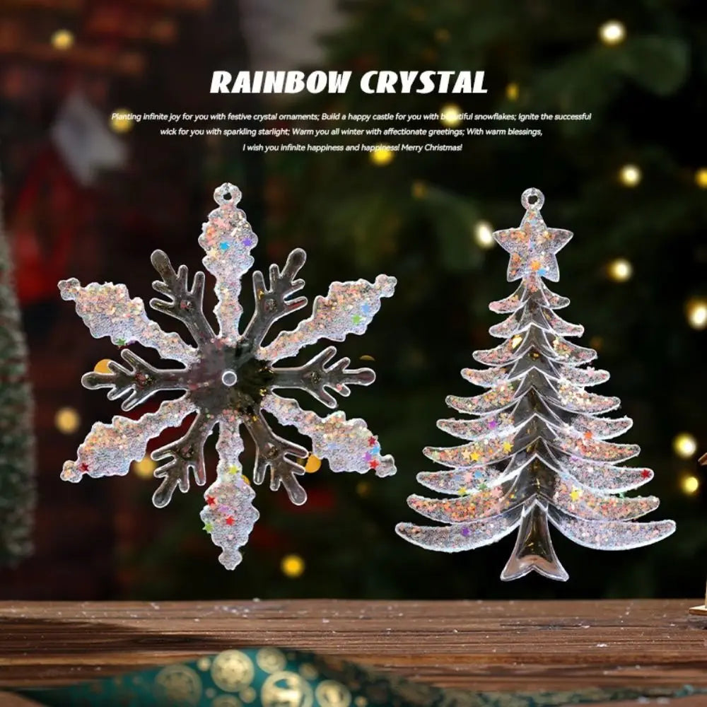 Acrylic Glitter Christmas Snowflake Pendants & Tree Ornaments