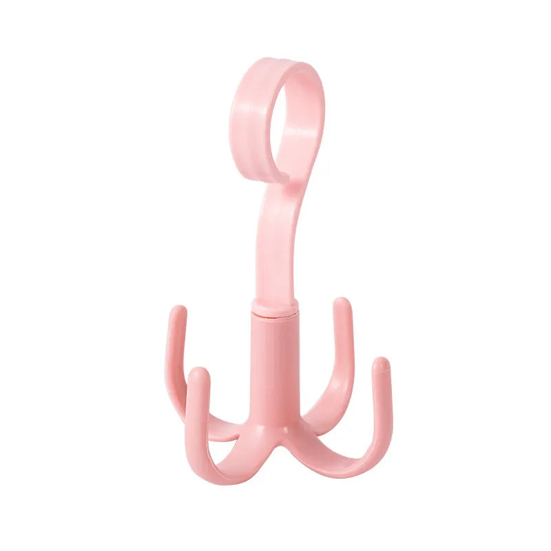 Rotatable 4-Claw Closet Hook Hanger for Bags Hats Belts Scarves