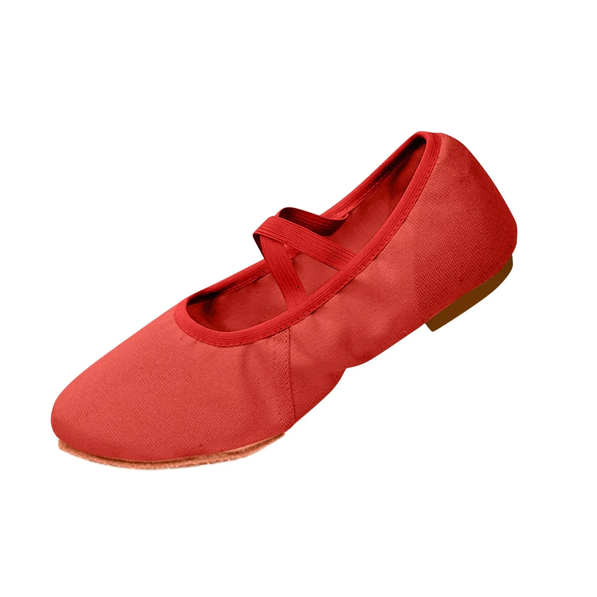 Women's Canvas Ballet Slippers – Split Sole Flat Dance Shoes