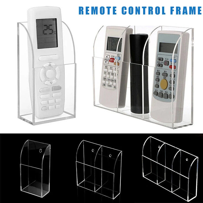 Clear Acrylic Remote Control Holder – Bedside Desk Organizer
