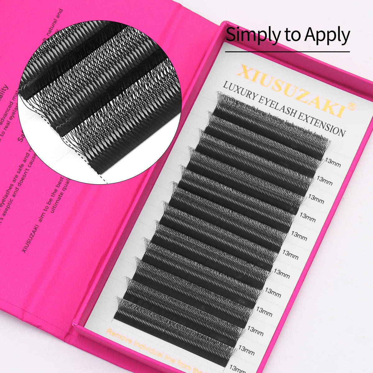 XIUSUZAKI 6D U-Shape Premade Volume Fan Lash Extensions