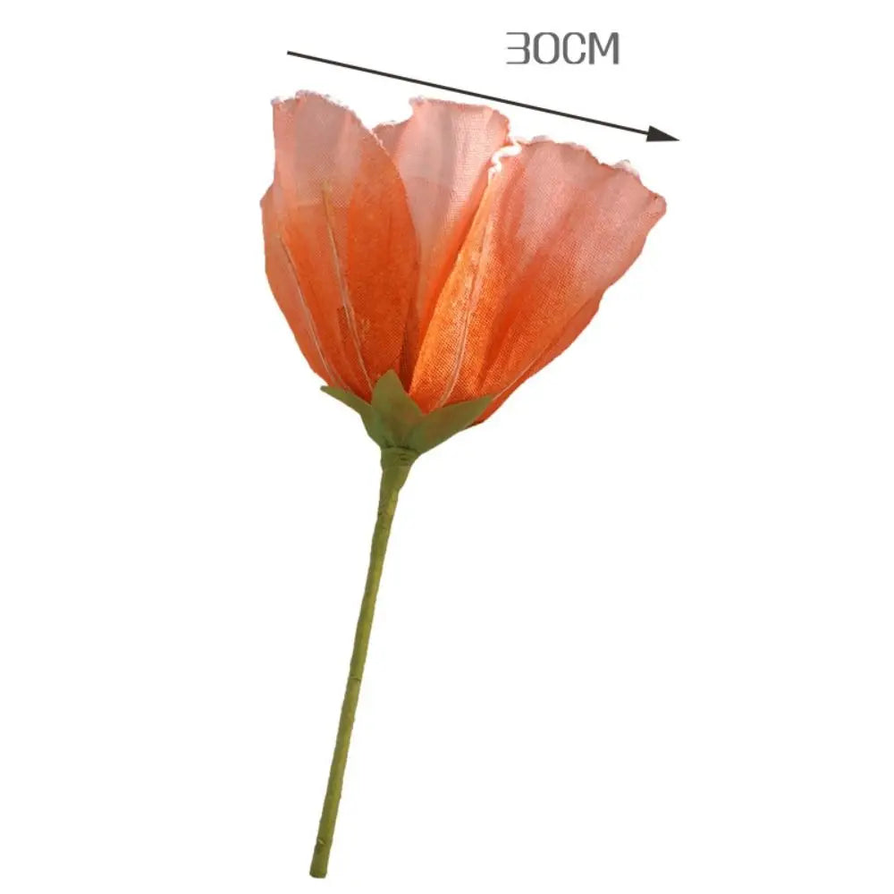 30cm Giant Artificial Poppy Flower – Linen Decor & Photo Prop