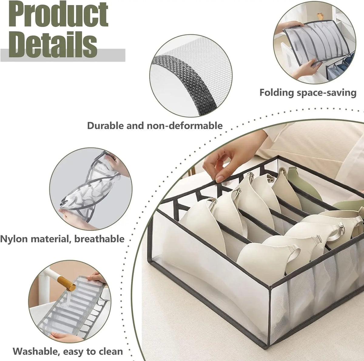 Foldable Drawer Organizer – Wardrobe Storage Box for Clothes