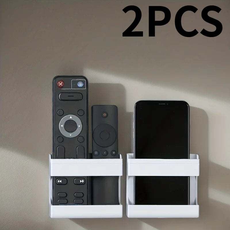 2PCS Multi-Purpose Wall & Desk Mount Holder – Phone, Router, Remote