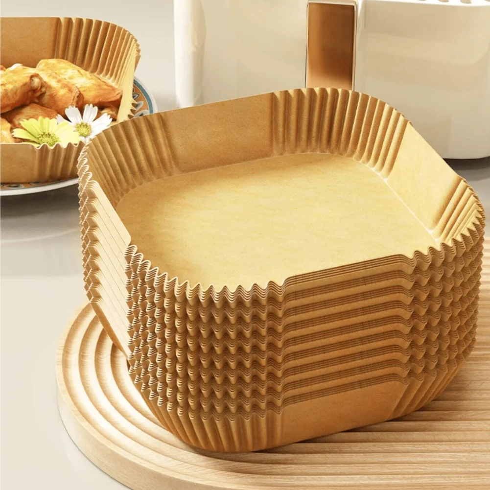 Disposable Air Fryer Paper Liners – Non-Stick Baking Bowls 50/100 Pcs
