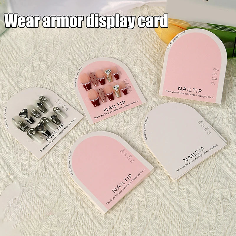 20-Sheet Nail Art Display Cards | Manicure Packaging Props