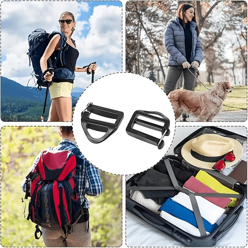 Adjustable Slider Buckle Webbing Clips – Quick Release Backpack Strap
