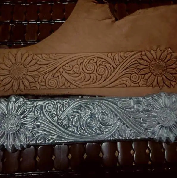 Sunflower 3D Leather Embossing Mold Aluminum 238×56mm