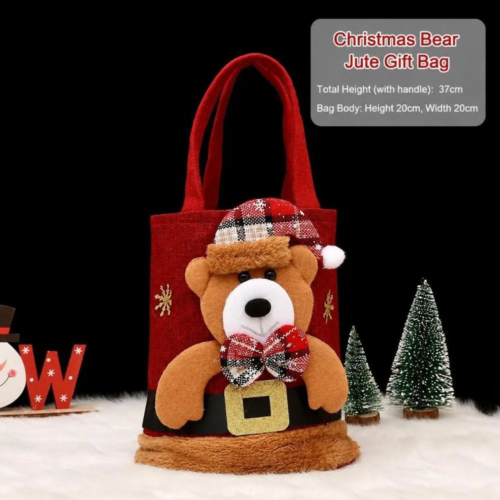 Christmas Gift Bags Kids Candy Tote Bags – Festive Party Bags