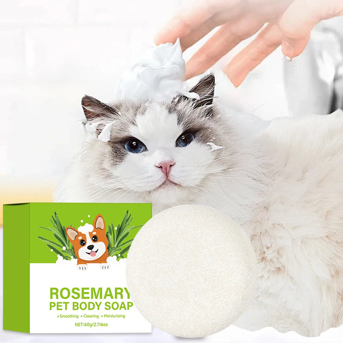 Pet Soap Bar – Dog & Cat Shampoo with Botanical Ingredients
